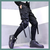 FINESSE GEAR MEN HIP HOP BLACK SWEATPANTS